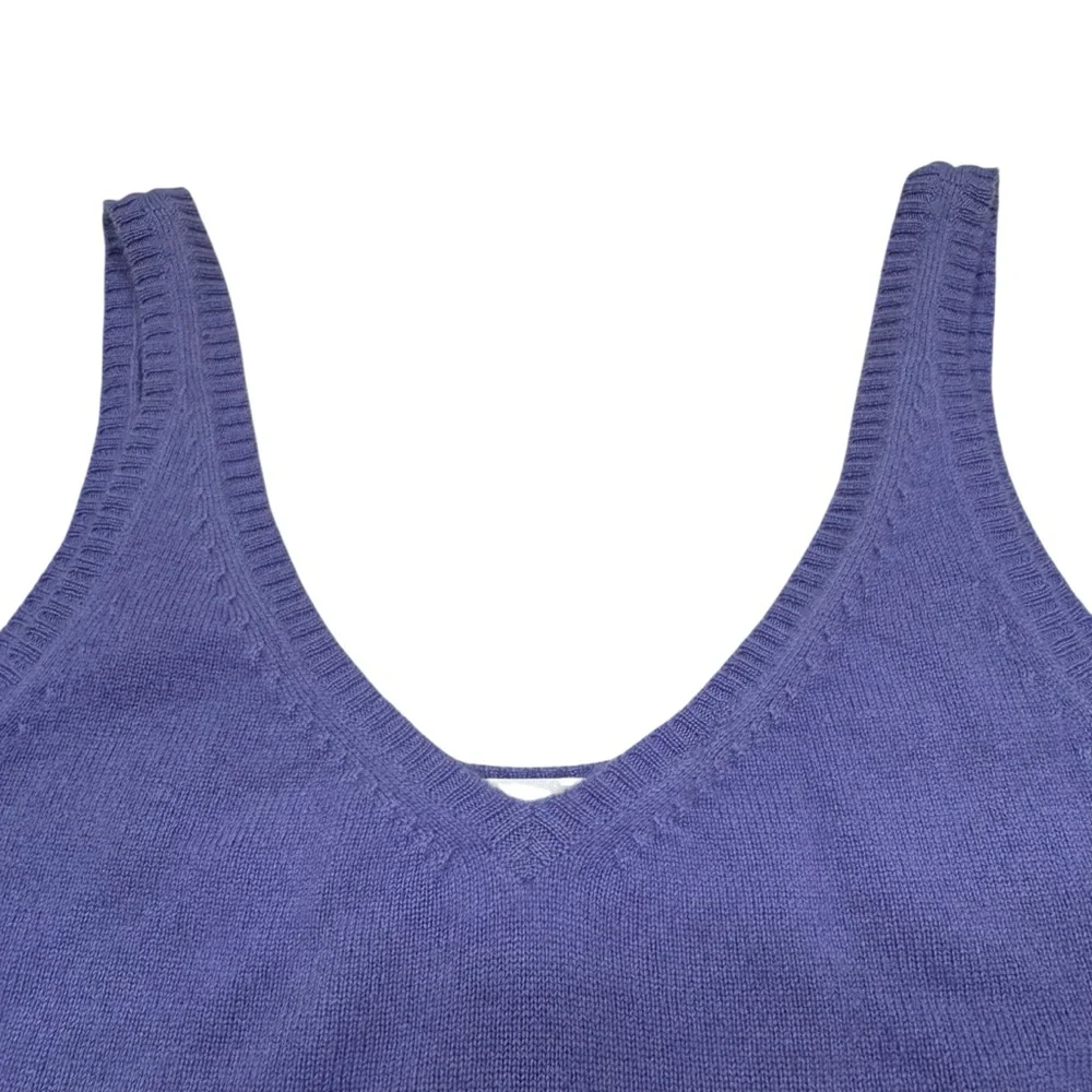 Bloomingdale’s Collection Fifty Nine Cashmere Tank Top Y2K Knit  S Preppy Layers - Picture 5 of 9